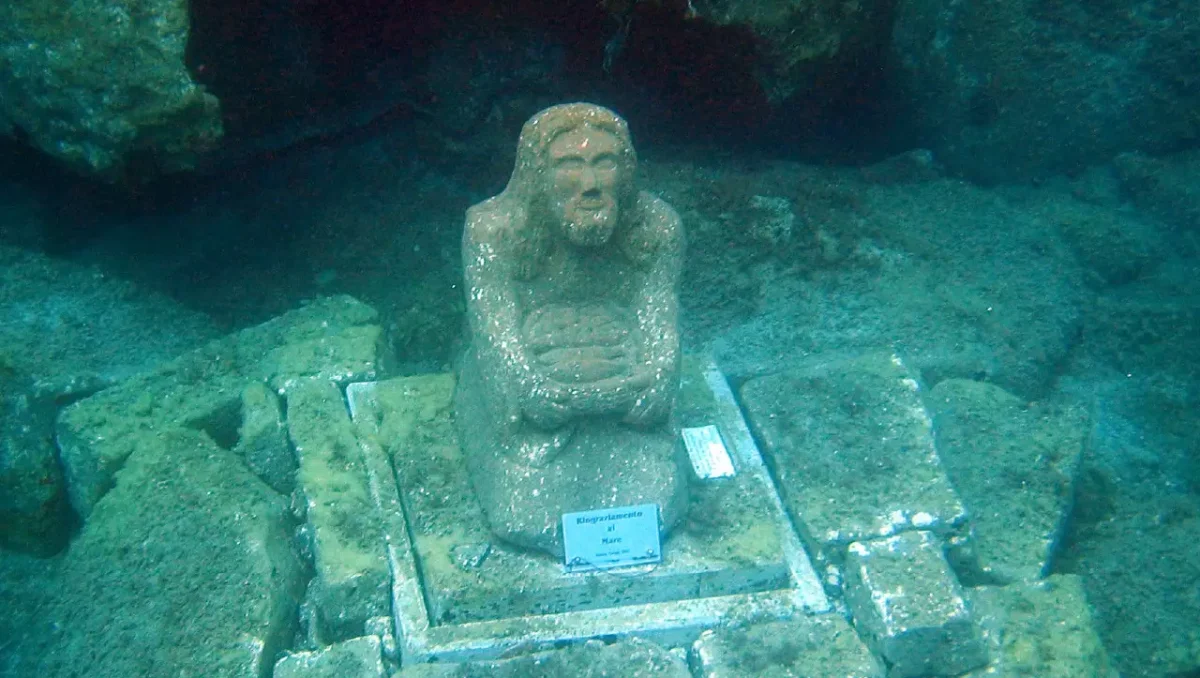 Submerged Christ Statue